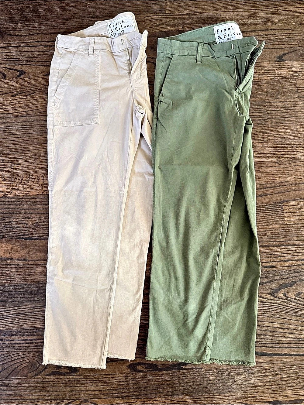 Frank & Eileen Wicklow Straight Leg Cotton Pants Size 6